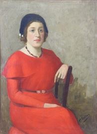 GORSON Aaron Oil on Canvas Portrait of a Woman