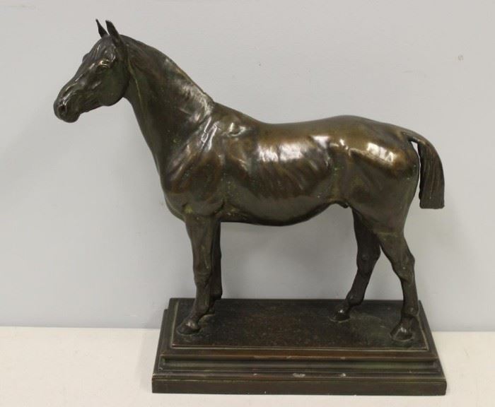ILLEGIABLY Signed Bronze Sculpture of a Horse