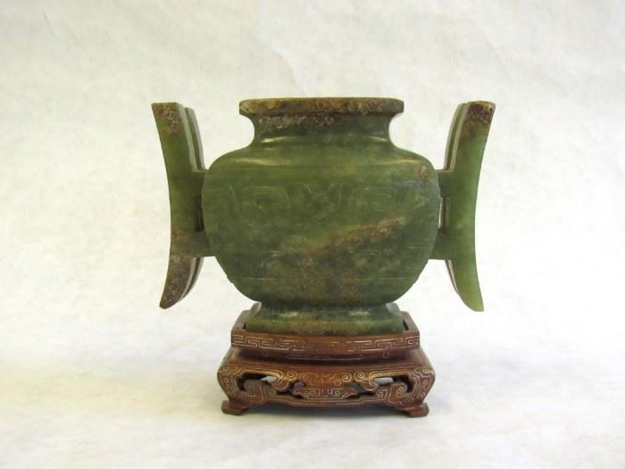Jade Censer with Carved Archaistic Decoration
