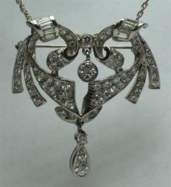 JEWELRY Art Nouveau Style kt Gold and Diamond