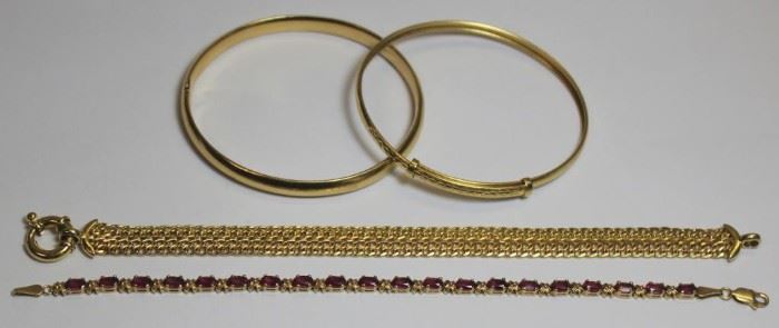 JEWELRY Assorted kt Gold Bracelets