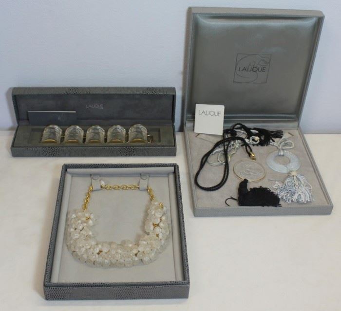JEWELRY Grouping of Lalique Jewelry