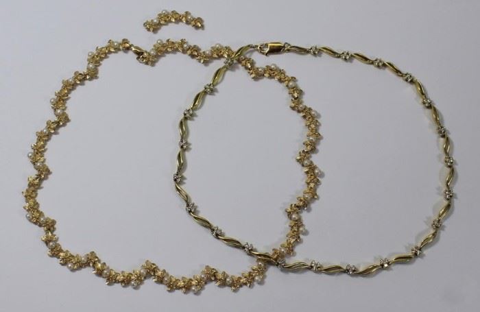 JEWELRY kt and kt Gold Necklace Grouping