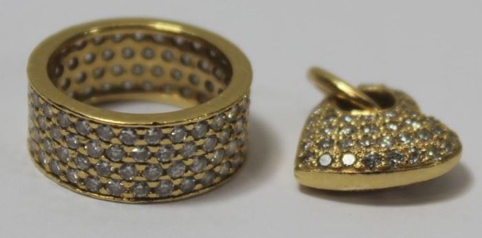 JEWELRY Pave Diamond and Gold Grouping
