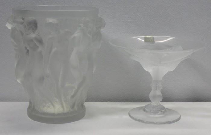 Lalique Glass Grouping Including Bacchantes
