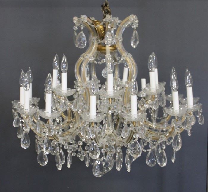 Large and Fine Quality Arm Crystal Chandelier