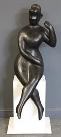 NADELMAN Elie Bronze Sculpture Seated Woman