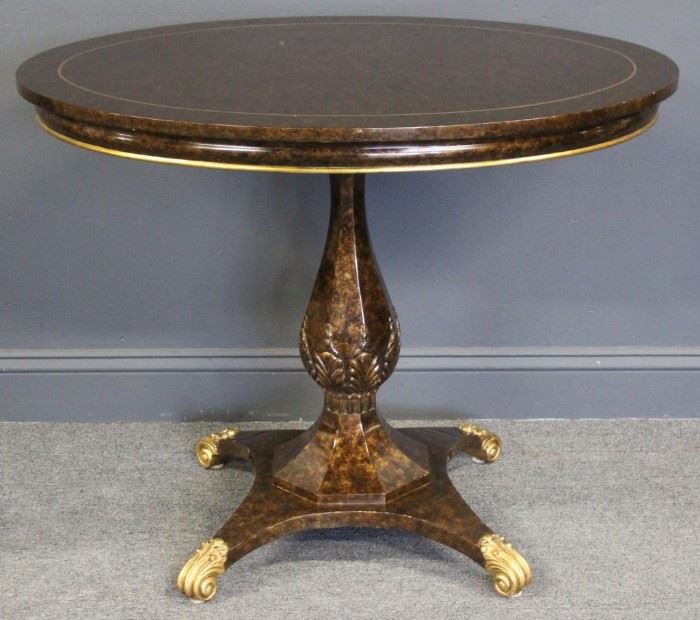Oval Center Table with Gilt Decoration