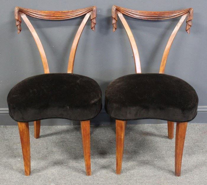 Pair of Tassel Back Side Chairs