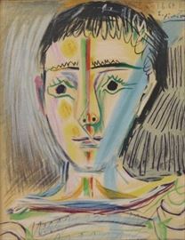PICASSO Pablo After Lithograph in Colors