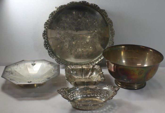 SILVER Assorted Grouping of Silver Hollow Ware