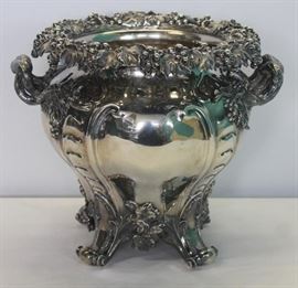 SILVER English Silver Ice Bucket with Grape