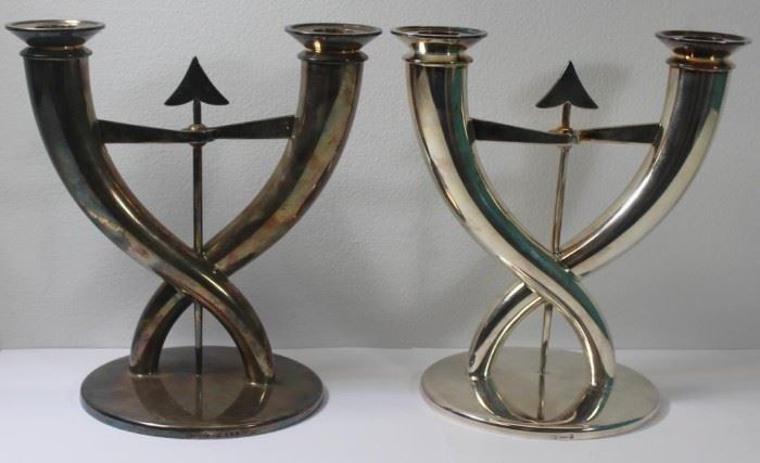 SILVERPLATED Pair of Gio Ponti Designed for