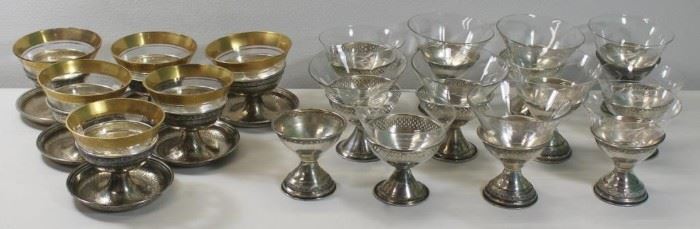 STERLING Grouping of Assorted Sherbets