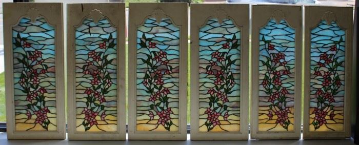 Tiffany Style Leaded Glass Panels