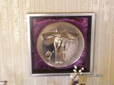 Signed Salvador Dali sterling silver plate (1 of 2).