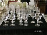 Assorted crystal stemware