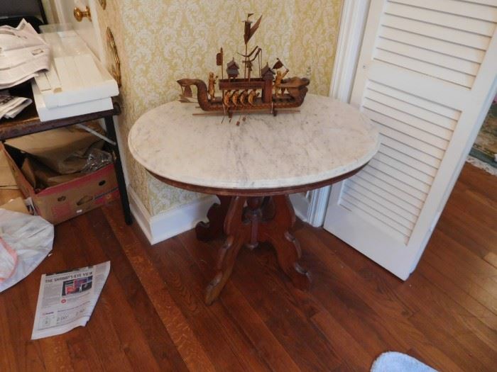 marble top table