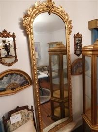 large  mirror  with  marble  base