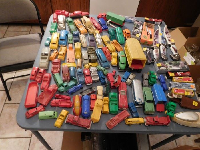 lots  of  older  toy  cars 