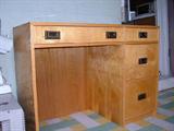 Solid birch desk that matches the wardrobe in our previous photo.