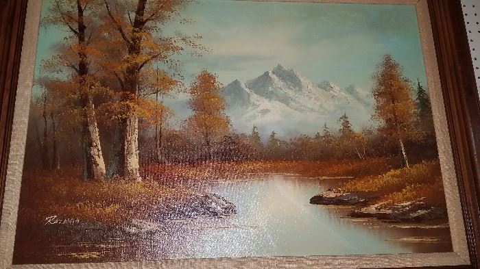 Rozario signed oil painting
