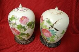 Unusual Asian ginger jars