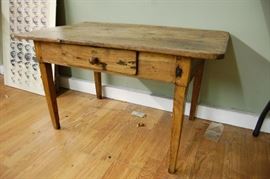 Antique primitive pine child's table