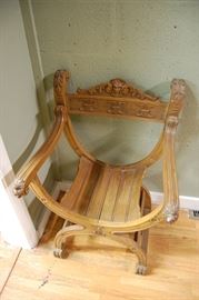 Unusual Victorian Antique North Face Chair