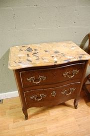 Marble Topped Terazzo French Table