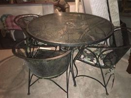 Wrought Iron Patio Outdoor Table & Chairs