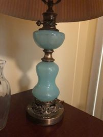 1950’s brass and glass lamp