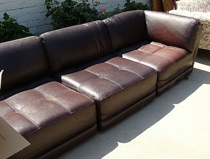 Nice leather sectional