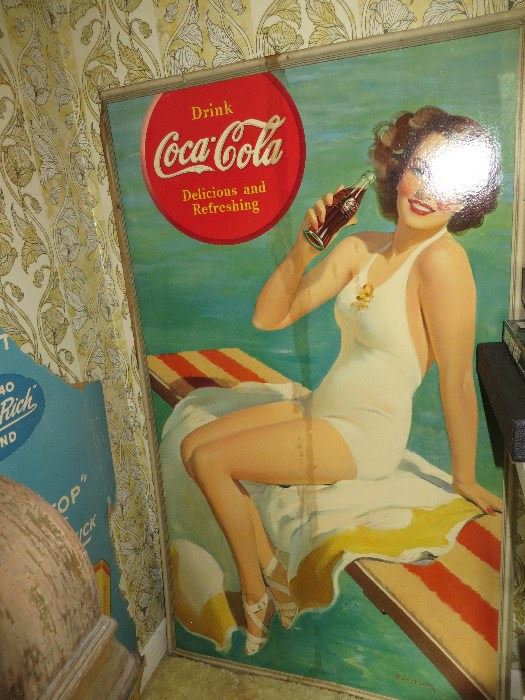 large coca cola sign