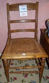 Antique Jacobean style caned chair