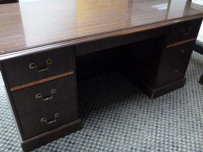 Rm 4 - Cherry Wood Desk [missing veneer]