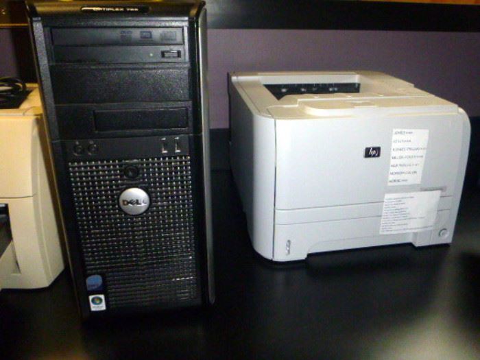 Area 1 - Dell Optiplex Hard Drive; HP LaserJet Printer