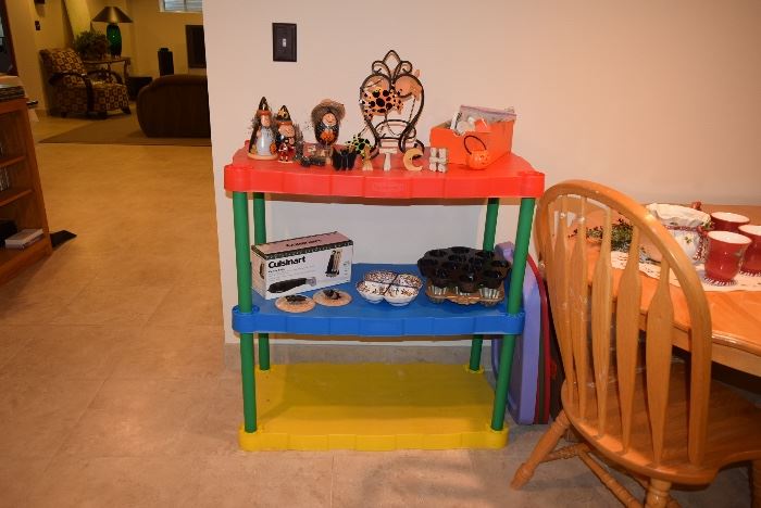 Portable Stand, Halloween Decor, & Kitchen Items