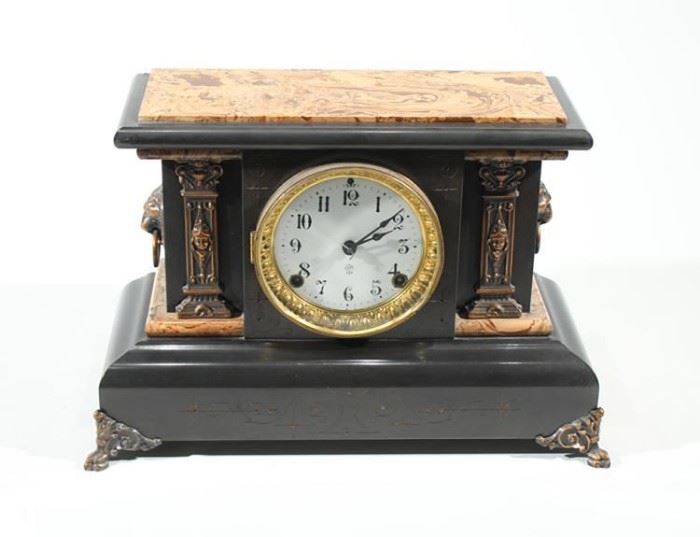 Antique 19th Century Seth Thomas Adamantine Mantel Clock