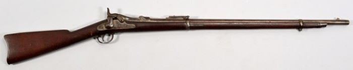 Antique Civil War Weapons.  Civil War Springfield Cadet Trapdoor Percussion Rifle.