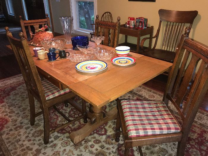 Pub table with four matching chairs