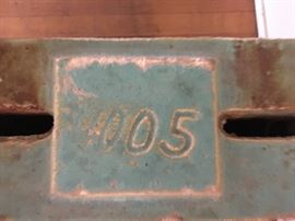 Detail of Gladding McBean Bench base