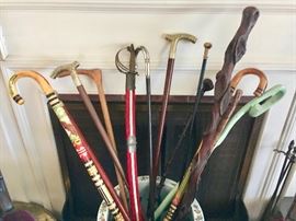 Vintage Canes, Walking Sticks & Shillelagh; Vintage Dress Presentation Sword