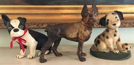 Cast metal Doorstops & Figure of "Human's Best Friend"