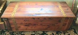 Hope Chest, Cedar Lined (Knotty-Pine Case, Brass Straps)