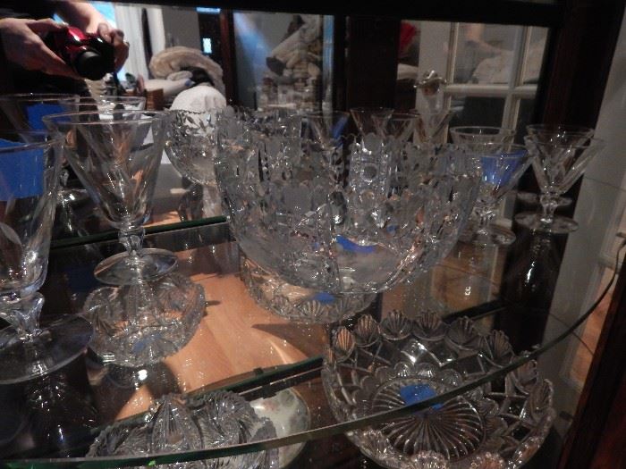 Formal glassware.