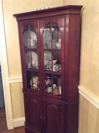 Corner china cabinet