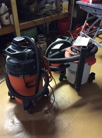 Shop vacs, multiple sizes