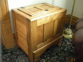 Antique Oak Ice Chest.