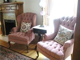 Perfect for any room...a matching pair of Wing Back Chairs.